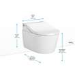 Toto(R) Washlet(R)+ Rp Wall-Hung D-Shape Toilet With Rw Bidet Seat And Duofit(R) In-Wall 1.28 And 0.9 Gpf Auto Dual-Flush Tank System, Matte White - CWT4474547CMFGA#MW