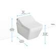 Toto(R) Washlet(R)+ Sp Wall-Hung Square-Shape Toilet With Sx Bidet Seat And Duofit(R) In-Wall 1.28 And 0.9 Gpf Auto Dual-Flush Tank System, Matte Silver - CWT4494049CMFGA#MS
