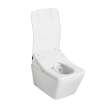 Toto(R) Washlet(R)+ Sp Wall-Hung Square-Shape Toilet With Sx Bidet Seat And Duofit(R) In-Wall 1.28 And 0.9 Gpf Auto Dual-Flush Tank System, Matte Silver - CWT4494049CMFGA#MS