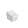 Toto(R) Washlet(R)+ Sp Wall-Hung Square-Shape Toilet With Sx Bidet Seat And Duofit(R) In-Wall 1.28 And 0.9 Gpf Auto Dual-Flush Tank System, Matte Silver - CWT4494049CMFGA#MS