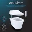 Toto(R) Washlet(R)+ Sp Wall-Hung Square-Shape Toilet With Sx Bidet Seat And Duofit(R) In-Wall 1.28 And 0.9 Gpf Dual-Flush Tank System, Matter Silver - CWT4494049CMFG#MS