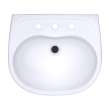 Toto(R) Supreme(R) Oval Wall-Mount Bathroom Sink With Cefiontect And Shroud For 8 Inch Center Faucets, Cotton White - LHT241.8G#01