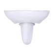Toto(R) Prominence(R) Oval Wall-Mount Bathroom Sink With Cefiontect(Tm) And Shroud For Single Hole Faucets, Cotton White - LHT242G#01