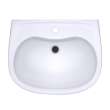 Toto(R) Prominence(R) Oval Wall-Mount Bathroom Sink With Cefiontect(Tm) And Shroud For Single Hole Faucets, Cotton White - LHT242G#01