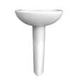 Toto(R) Supreme(R) Oval Basin Pedestal Bathroom Sink With Cefiontect For 8 Inch Center Faucets, Cotton White - LPT241.8G#01