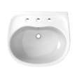 Toto(R) Supreme(R) Oval Basin Pedestal Bathroom Sink With Cefiontect For 8 Inch Center Faucets, Cotton White - LPT241.8G#01