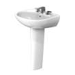 Toto(R) Supreme(R) Oval Basin Pedestal Bathroom Sink With Cefiontect For 8 Inch Center Faucets, Cotton White - LPT241.8G#01