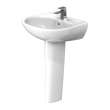 Toto(R) Supreme(R) Oval Basin Pedestal Bathroom Sink With Cefiontect(Tm) For Single Hole Faucets, Cotton White - LPT241G#01