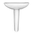 Toto(R) Prominence(R) Oval Basin Pedestal Bathroom Sink With Cefiontect(Tm) For 8 Inch Center Faucets