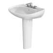 Toto(R) Prominence(R) Oval Basin Pedestal Bathroom Sink With Cefiontect(Tm) For 8 Inch Center Faucets