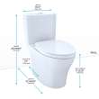 Toto(R) Aquia(R) Iv Two-Piece Elongated Dual Flush 1.28 And 0.9 Gpf Universal Height Toilet With Cefiontect(R), Washlet(R)+ Ready, Sedona Beige - MS446124CEMFGN#12