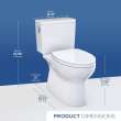 Toto(R) Glaston(Tm) 1G(R) Two-Piece Elongated 1.0 Gpf Washlet(R)+ And Auto Flush Ready Universal Height Toilet With Cefiontect(R) And Ss124 Softclose(R) Seat, Sedona Beige - MS472124CUFG#12