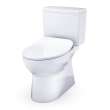 Toto(R) Glaston(Tm) Two-Piece Elongated 1.28 Gpf Washlet(R)+ And Auto Flush Ready Universal Height Toilet With Cefiontect(R) And Ss234 Softclose(R) Seat, Cotton White - MS472234CEFG#01