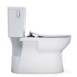 Toto(R) Glaston(Tm) Two-Piece Elongated 1.28 Gpf Washlet(R)+ And Auto Flush Ready Universal Height Toilet With Cefiontect(R) And Ss234 Softclose(R) Seat, Cotton White - MS472234CEFG#01