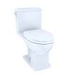 Toto Connelly Washlet+ Two-Piece Elongated Dual Flush 1.28 And 0.9 Gpf Universal Height Toilet With Cefiontect, Cotton White - MS494124CEMFG#01