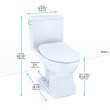 Toto(R) Connelly(R) Two-Piece Elongated Dual Flush 1.28 And 0.9 Gpf Toilet With Cefiontect(R), Washlet(R)+ Ready, Cotton White - MS494234CEMFG#01
