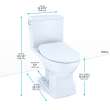 Toto(R) Connelly(R) Two-Piece Elongated Dual Flush 1.28 And 0.9 Gpf Toilet With Cefiontect(R), Washlet(R)+ Ready, Cotton White - MS494234CEMFG#01