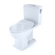 Toto(R) Connelly(R) Two-Piece Elongated Dual Flush 1.28 And 0.9 Gpf With Cefiontect(R) And Right Lever, Washlet(R)+ Ready, Cotton White - MS494234CEMFRG#01