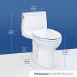 Toto(R) Ultramax(R) One-Piece Elongated 1.28 Gpf Universal Height Toilet With Cefiontect(R) And Ss114 Softclose(R) Seat, Sedona Beige - MS608114CEFG#12