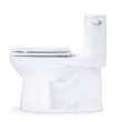 Toto(R) Ultramax(R) One-Piece Elongated 1.28 Gpf Universal Height Toilet With Right-Hand Trip Lever, Cefiontect(R) And Ss114 Softclose(R) Seat, Cotton White - MS608114CEFRG#01