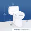 Toto(R) Ultramax(R) Low Profile One-Piece Elongated 1.28 Gpf Universal Height Toilet With Cefiontect(R) And Ss114 Softclose(R) Seat, Cotton White - MS618114CEFG#01