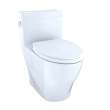 Toto Legato Washlet+ One-Piece Elongated 1.28 Gpf Universal Height Skirted Toilet With Cefiontect, Cotton White - MS624124CEFG#01