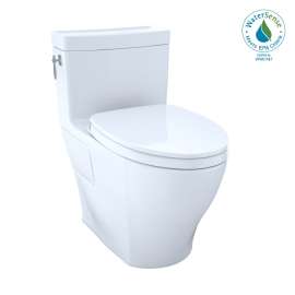 Toto Aimes Washlet+ One-Piece Elongated 1.28 Gpf Universal Height Skirted Toilet With Cefiontect, Bone - MS626124CEFG#03