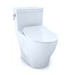 Toto(R) Aimes(R) One-Piece Elongated 1.28 Gpf Toilet With Cefiontect(R) And Softclose(R) Seat, Washlet(R)+ Ready, Cotton White - MS626234CEFG#01