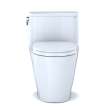 Toto(R) Nexus(R) One-Piece Elongated 1.28 Gpf Universal Height Toilet With Cefiontect(R) And Ss124 Softclose Seat, Washlet(R)+ Ready, Cotton White - MS642124CEFG#01