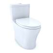 Toto(R) Aquia(R) Iv One-Piece Elongated Dual Flush 1.28 And 0.9 Gpf Universal Height, Washlet(R)+ Ready Toilet With Cefiontect(R), Cotton White- MS646124CEMFGN#01