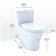 Toto(R) Aquia(R) Iv One-Piece Elongated Dual Flush 1.28 And 0.9 Gpf Universal Height, Washlet(R)+ Ready Toilet With Cefiontect(R), Bone- MS646124CEMFGN#03