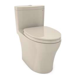 Toto(R) Aquia(R) Iv One-Piece Elongated Dual Flush 1.28 And 0.9 Gpf Universal Height, Washlet(R)+ Ready Toilet With Cefiontect(R), Bone- MS646124CEMFGN#03