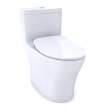Toto(R) Aquia(R) Iv One-Piece Elongated Dual Flush 1.28 And 0.9 Gpf Universal Height, Washlet(R)+ Ready Toilet With Cefiontect(R), Cotton White- MS646234CEMFGN#01