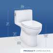 Toto(R) Redington(Tm) One-Piece Elongated 1.28 Gpf Washlet(R)+ And Auto Flush Ready Universal Height Toilet With Cefiontect(R) And Ss124 Softclose(R) Seat, Sedona Beige - MS672124CEFG#12
