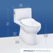 Toto(R) Redington(Tm) One-Piece Elongated 1.28 Gpf Washlet(R)+ And Auto Flush Ready Universal Height Toilet With Cefiontect(R) And Ss234 Softclose(R) Seat, Cotton White - MS672234CEFG#01