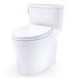 Toto(R) Aurora(Tm) One-Piece Elongated 1.28 Gpf Washlet(R)+ And Auto Flush Ready Universal Height Toilet With Cefiontect(R) And Ss124 Softclose(R) Seat, Cotton White - MS686124CEFG#01