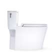 Toto(R) Aurora(Tm) One-Piece Elongated 1.28 Gpf Washlet(R)+ And Auto Flush Ready Universal Height Toilet With Cefiontect(R) And Ss124 Softclose(R) Seat, Cotton White - MS686124CEFG#01