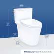 Toto(R) Aurora(Tm) 1G(R) One-Piece Elongated 1.0 Gpf Washlet(R)+ And Auto Flush Ready Universal Height Toilet With Ss124 Softclose(R) Seat, Ebony - MS686124CUF#51