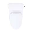 Toto(R) Aurora(Tm) 1G(R) One-Piece Elongated 1.0 Gpf Washlet(R)+ And Auto Flush Ready Universal Height Toilet With Right-Hand Trip Lever, Cefiontect(R) And Ss124 Softclose(R) Seat, Cotton White - MS686124CUFRG#01