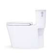 Toto(R) Aurora(Tm) 1G(R) One-Piece Elongated 1.0 Gpf Washlet(R)+ And Auto Flush Ready Universal Height Toilet With Right-Hand Trip Lever, Cefiontect(R) And Ss124 Softclose(R) Seat, Cotton White - MS686124CUFRG#01
