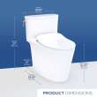 Toto(R) Aurora(Tm) One-Piece Elongated 1.28 Gpf Washlet(R)+ And Auto Flush Ready Universal Height Toilet With Cefiontect(R) And Ss234 Softclose(R) Seat, Cotton White - MS686234CEFG#01