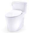 Toto(R) Aurora(Tm) One-Piece Elongated 1.28 Gpf Washlet(R)+ And Auto Flush Ready Universal Height Toilet With Cefiontect(R) And Ss234 Softclose(R) Seat, Cotton White - MS686234CEFG#01