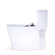 Toto(R) Aurora(Tm) 1G(R) One-Piece Elongated 1.0 Gpf Washlet(R)+ And Auto Flush Ready Universal Height Toilet With Cefiontect(R) And Ss234 Softclose(R) Seat, Cotton White - MS686234CUFG#01