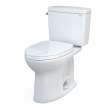 Toto(R) Drake(R) Two-Piece Elongated 1.6 Gpf Universal Height Tornado Flush (R) Toilet With 10 Inch Rough-In, Cefiontect(R), And Softclose(R) Seat, Washlet(R)+ Ready, Cotton White - MS776124CSFG.10#01
