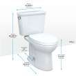 Toto(R) Drake(R) Transitional Two-Piece Elongated 1.28 Gpf Universal Height Tornado Flush(R) Toilet With Cefiontect(R) And Softclose(R) Seat, Washlet(R)+ Ready, Cotton White - MS786124CEFG#01