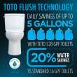 Toto(R) Drake(R) Transitional Two-Piece Elongated 1.28 Gpf Universal Height Tornado Flush(R) Toilet With Cefiontect(R) And Softclose(R) Seat, Washlet(R)+ Ready, Cotton White - MS786124CEFG#01