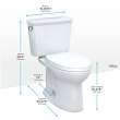 Toto(R) Drake(R) Transitional Two-Piece Elongated 1.28 Gpf Tornado Flush(R) Toilet With Cefiontect(R) And Softclose(R) Seat, Washlet(R)+ Ready, Cotton White - MS786124CEG#01