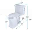 Toto(R) Promenade(R) Ii One-Piece Elongated 1.28 Gpf Universal Height Toilet With Cefiontect And Right-Hand Trip Lever, Cotton White - MS814224CEFRG#01