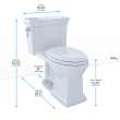 Toto(R) Promenade(R) Ii 1G(R) One-Piece Elongated 1.0 Gpf Universal Height Toilet, Ebony - MS814224CUF#51