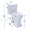 Toto(R) Promenade(R) Ii 1G(R) One-Piece Elongated 1.0 Gpf Universal Height Toilet With Cefiontect, Sedona Beige - MS814224CUFG#12